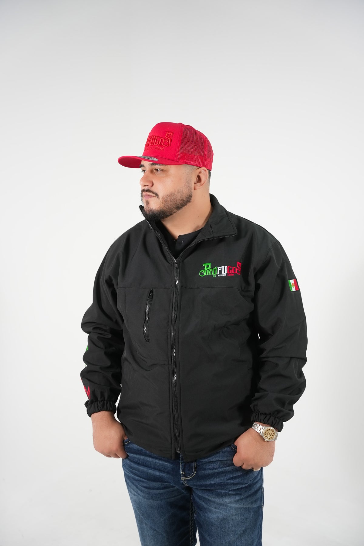 Gorra snapback roja/roja de Prófugos