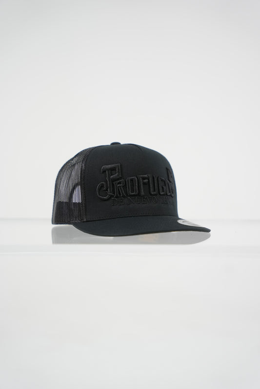 Gorra snapback negra sobre negra Prófugos